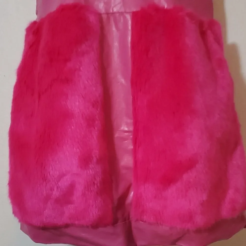 Imoga Vibrant Pink Furry Kids Dress